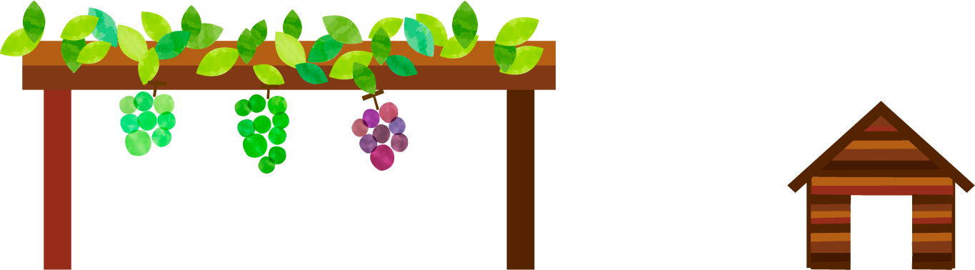 ぶどう棚のイラスト