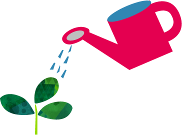 水やりのイラスト